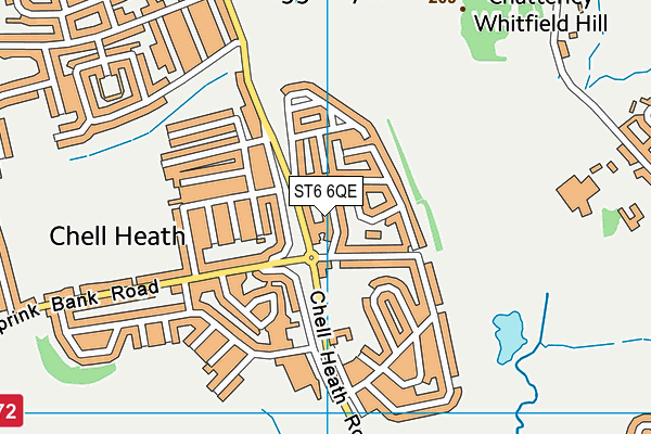 ST6 6QE map - OS VectorMap District (Ordnance Survey)