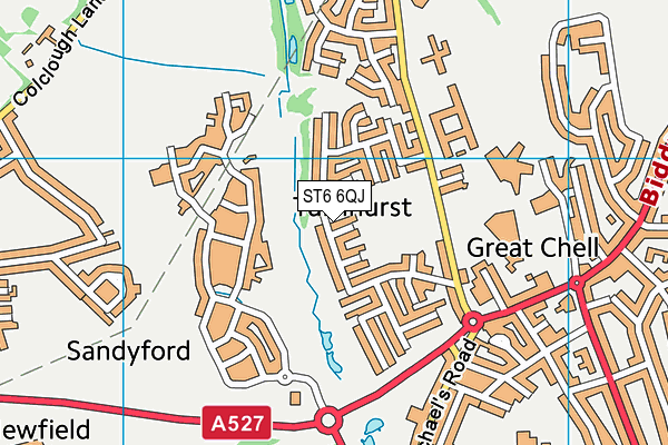 ST6 6QJ map - OS VectorMap District (Ordnance Survey)