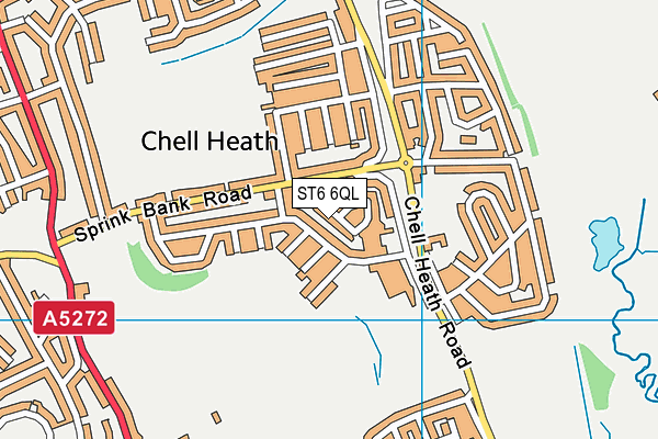 ST6 6QL map - OS VectorMap District (Ordnance Survey)