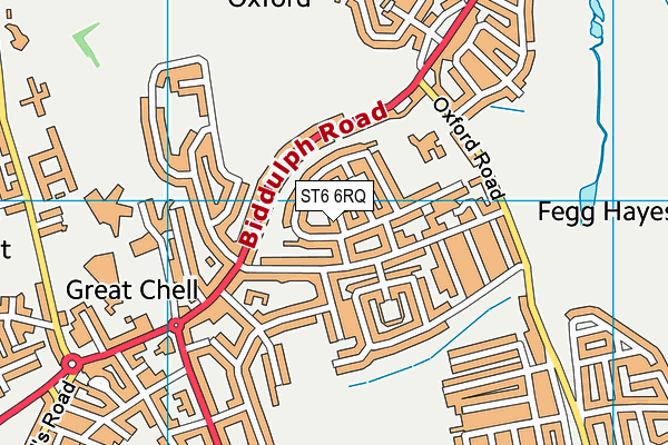 ST6 6RQ map - OS VectorMap District (Ordnance Survey)