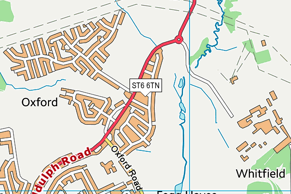 ST6 6TN map - OS VectorMap District (Ordnance Survey)
