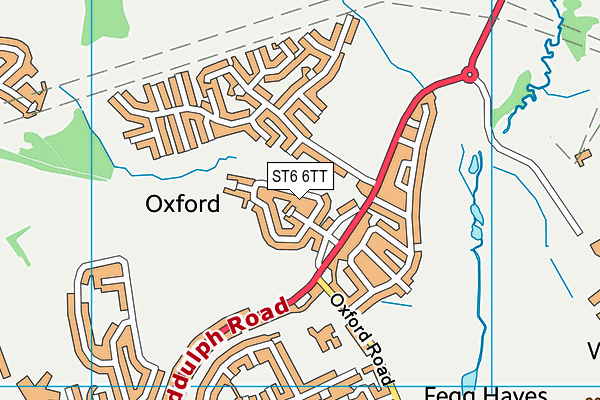 ST6 6TT map - OS VectorMap District (Ordnance Survey)