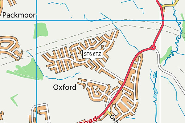 ST6 6TZ map - OS VectorMap District (Ordnance Survey)