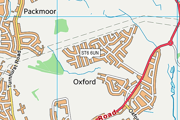 ST6 6UN map - OS VectorMap District (Ordnance Survey)