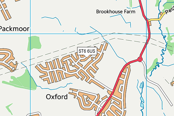 ST6 6US map - OS VectorMap District (Ordnance Survey)