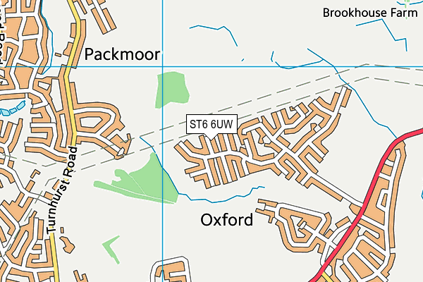 ST6 6UW map - OS VectorMap District (Ordnance Survey)