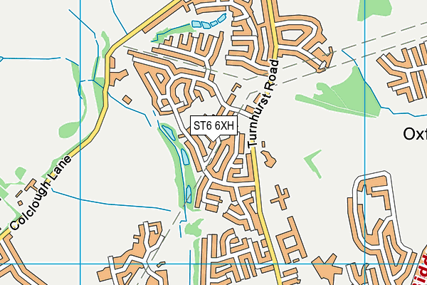 ST6 6XH map - OS VectorMap District (Ordnance Survey)