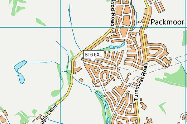 ST6 6XL map - OS VectorMap District (Ordnance Survey)