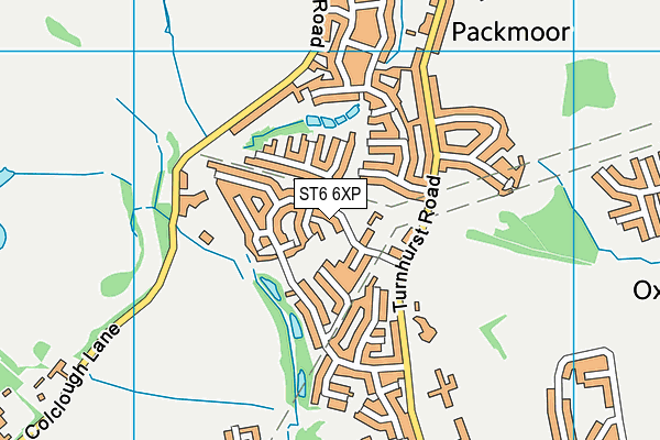 ST6 6XP map - OS VectorMap District (Ordnance Survey)