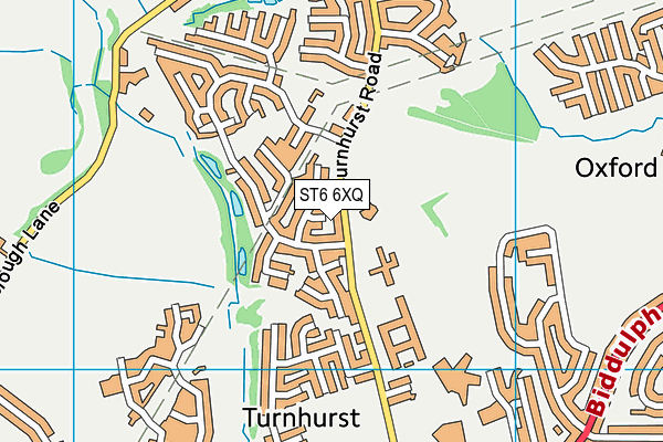 ST6 6XQ map - OS VectorMap District (Ordnance Survey)