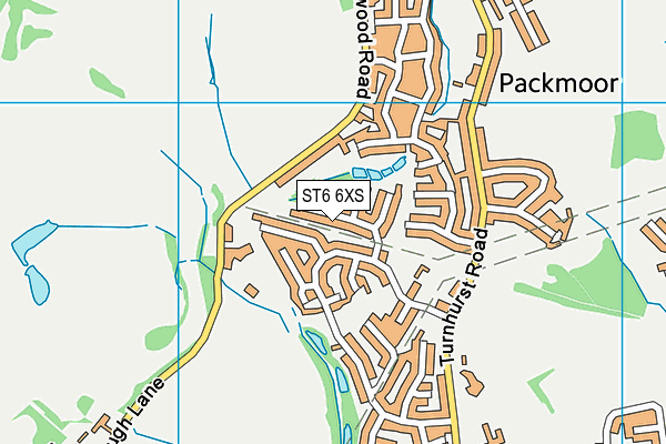 ST6 6XS map - OS VectorMap District (Ordnance Survey)