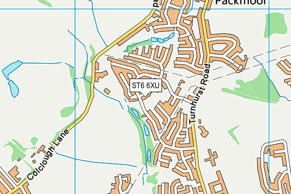 ST6 6XU map - OS VectorMap District (Ordnance Survey)
