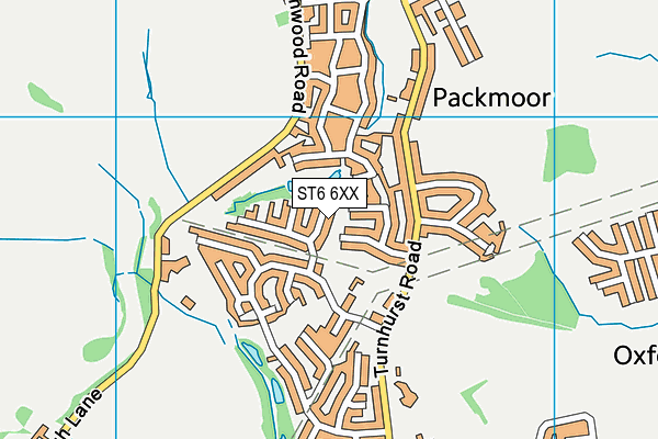 ST6 6XX map - OS VectorMap District (Ordnance Survey)