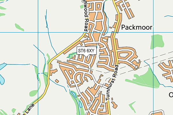 ST6 6XY map - OS VectorMap District (Ordnance Survey)