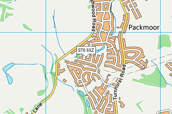 ST6 6XZ map - OS VectorMap District (Ordnance Survey)