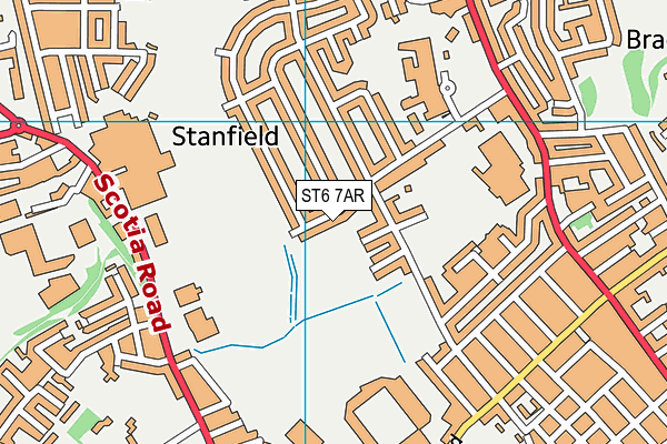 ST6 7AR map - OS VectorMap District (Ordnance Survey)