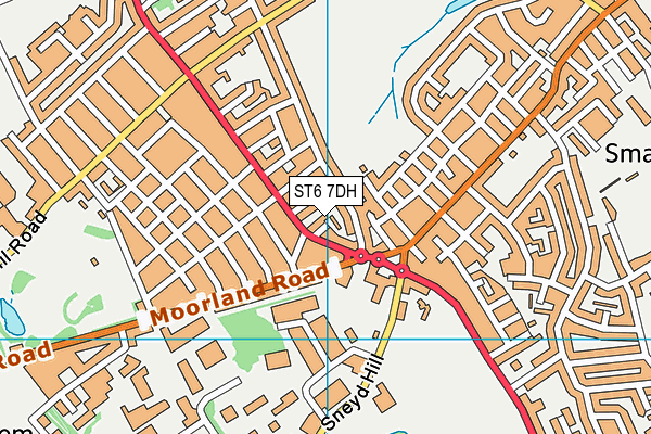 ST6 7DH map - OS VectorMap District (Ordnance Survey)