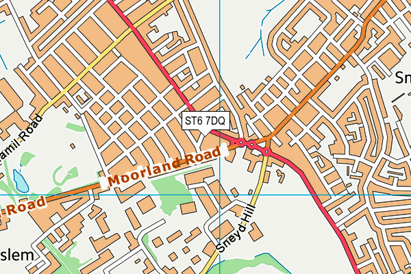 ST6 7DQ map - OS VectorMap District (Ordnance Survey)