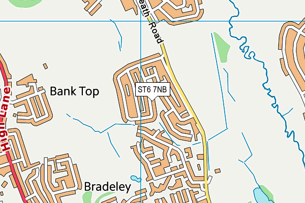 ST6 7NB map - OS VectorMap District (Ordnance Survey)