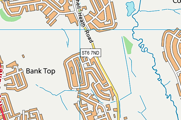 ST6 7ND map - OS VectorMap District (Ordnance Survey)