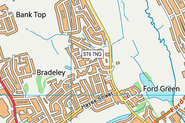 ST6 7NQ map - OS VectorMap District (Ordnance Survey)