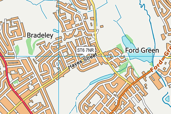 ST6 7NR map - OS VectorMap District (Ordnance Survey)