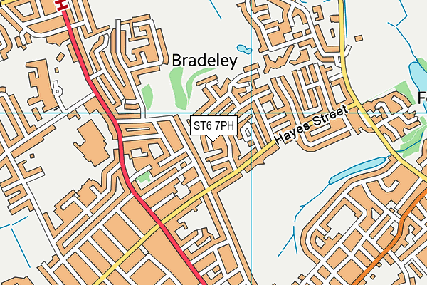 ST6 7PH map - OS VectorMap District (Ordnance Survey)