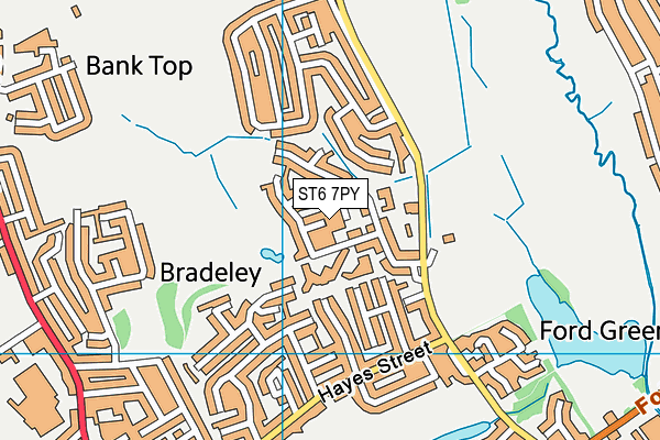 ST6 7PY map - OS VectorMap District (Ordnance Survey)
