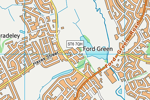 ST6 7QH map - OS VectorMap District (Ordnance Survey)