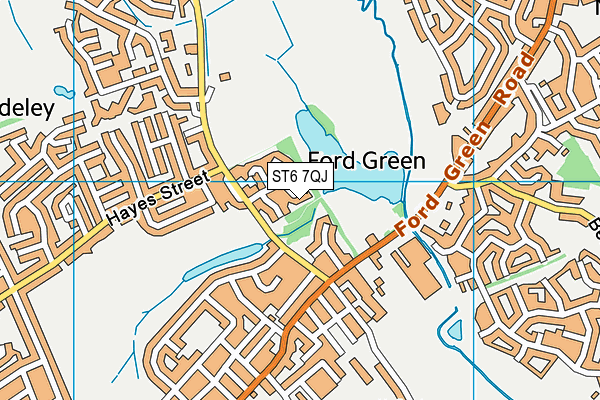 ST6 7QJ map - OS VectorMap District (Ordnance Survey)