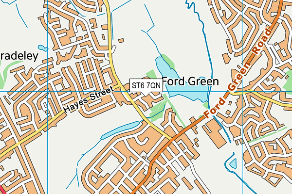 ST6 7QN map - OS VectorMap District (Ordnance Survey)