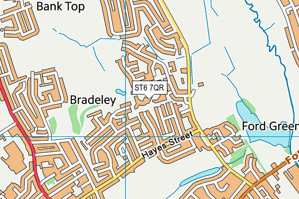 ST6 7QR map - OS VectorMap District (Ordnance Survey)