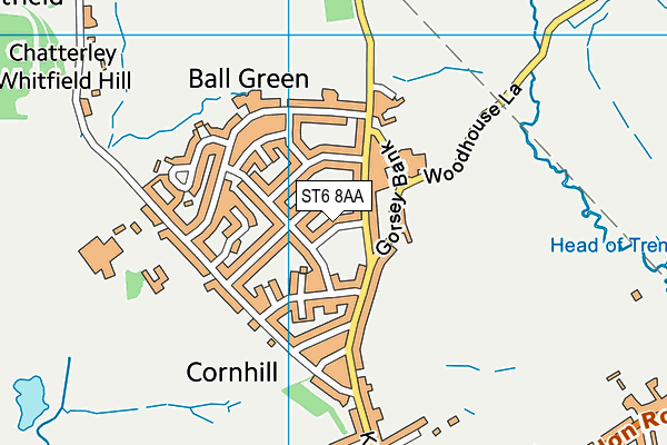 ST6 8AA map - OS VectorMap District (Ordnance Survey)