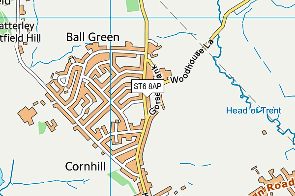 ST6 8AP map - OS VectorMap District (Ordnance Survey)