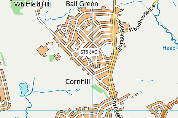 ST6 8AQ map - OS VectorMap District (Ordnance Survey)