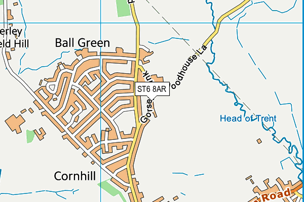 ST6 8AR map - OS VectorMap District (Ordnance Survey)