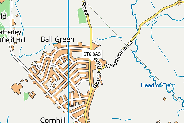 ST6 8AS map - OS VectorMap District (Ordnance Survey)