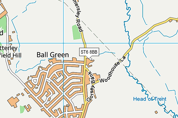 ST6 8BB map - OS VectorMap District (Ordnance Survey)