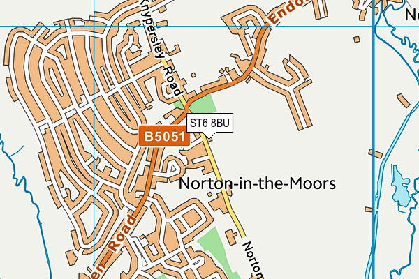 ST6 8BU map - OS VectorMap District (Ordnance Survey)