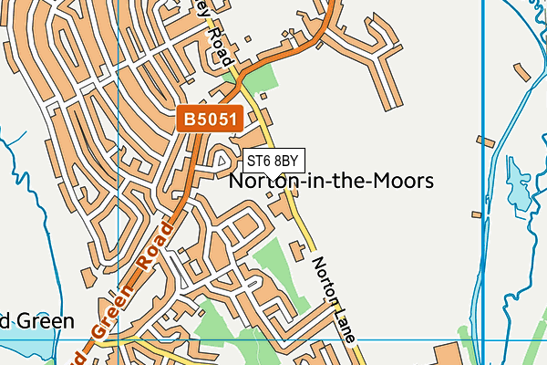 ST6 8BY map - OS VectorMap District (Ordnance Survey)