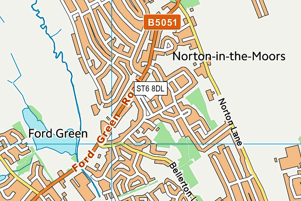 ST6 8DL map - OS VectorMap District (Ordnance Survey)