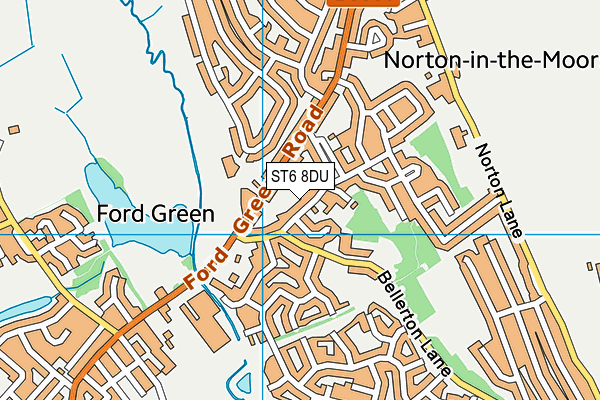 ST6 8DU map - OS VectorMap District (Ordnance Survey)