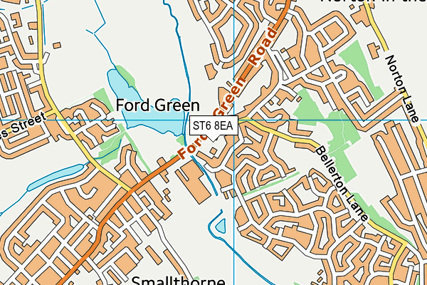 ST6 8EA map - OS VectorMap District (Ordnance Survey)