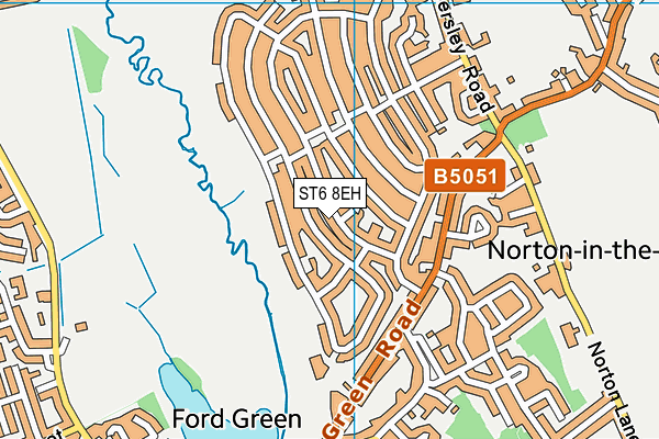 ST6 8EH map - OS VectorMap District (Ordnance Survey)