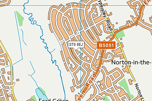 ST6 8EJ map - OS VectorMap District (Ordnance Survey)