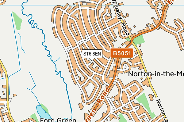 ST6 8EN map - OS VectorMap District (Ordnance Survey)