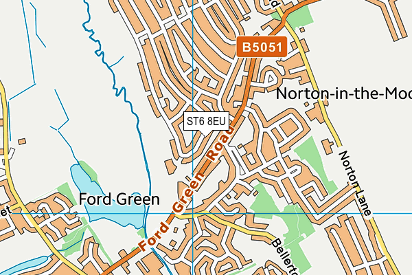 ST6 8EU map - OS VectorMap District (Ordnance Survey)