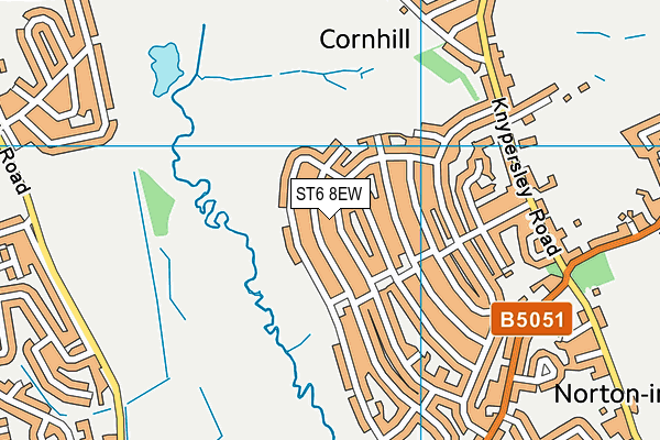 ST6 8EW map - OS VectorMap District (Ordnance Survey)