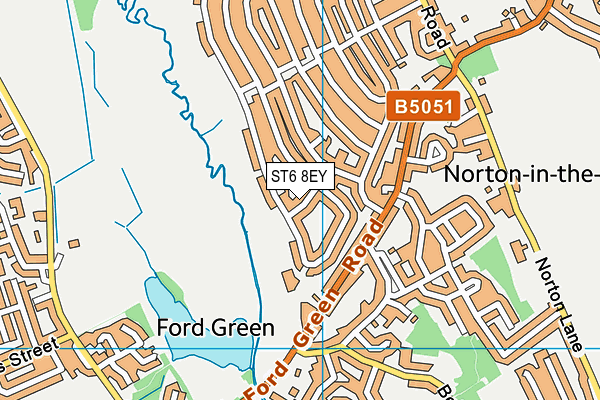 ST6 8EY map - OS VectorMap District (Ordnance Survey)