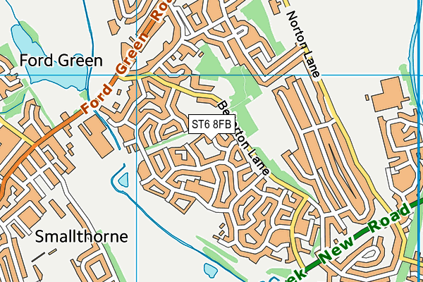 ST6 8FB map - OS VectorMap District (Ordnance Survey)